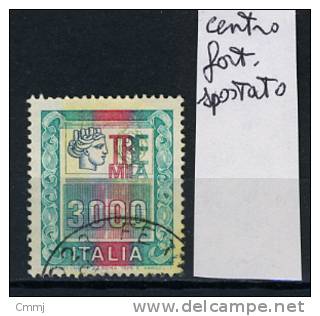 1978 -  Italia - Italy -  Catg. Sass. 1054Aa  Alto Valore L.3000 Siracusana Spostata  - Used - (H24022013....) - Variedades Y Curiosidades