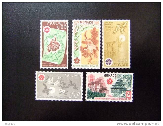 MONACO 1970  EXPO OSAKA    Yvert &Tellier Nº 822 - 826 ** MNH - 1970 – Osaka (Japon)