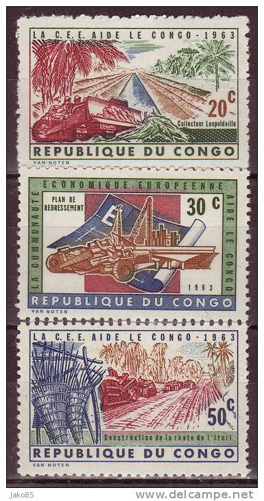 - CONGO - 1967 - YT N° 507 / 509  - ** - - Nuovi
