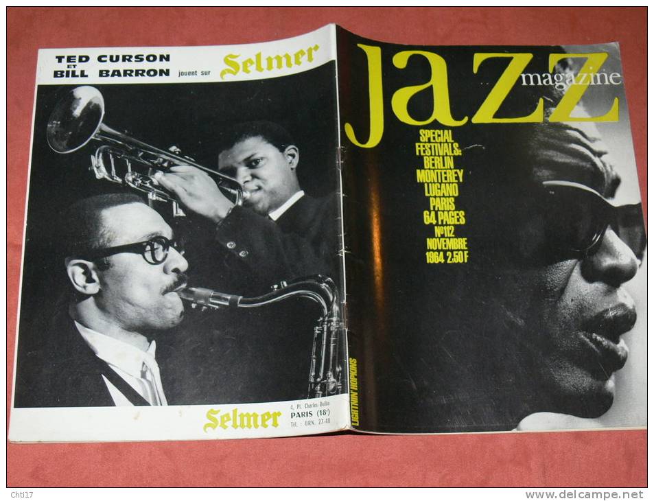 JAZZ MAGAZINE NOVEMBRE 1964  N° 112  LIGHTIN HOPKINS / DAVE BRUBECK / FESTIVAL MONTEREY / BERLIN /PARIS / LUGANO / - Musica