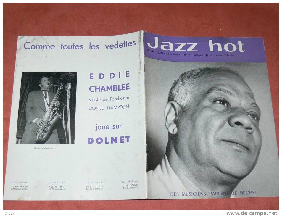 JAZZ HOT 1959 N° 144 JUIN CLIFFORD BROWN / SIDNEY BECHET / KENNY DOHRAM - Music