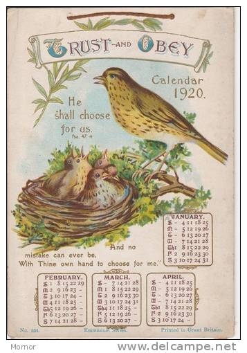 TRUST-an OBEY Calendrier 1920 - Small : 1901-20