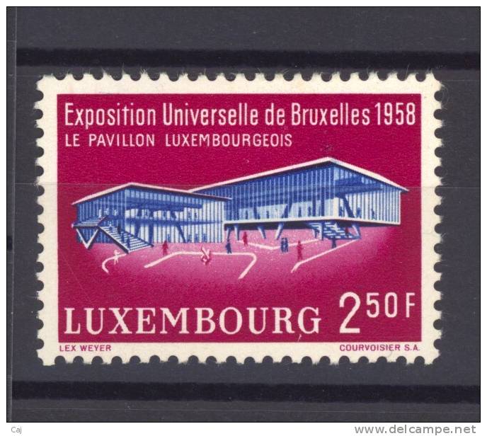 Luxembourg  -  1958  :  Yv  541  ** - Nuovi