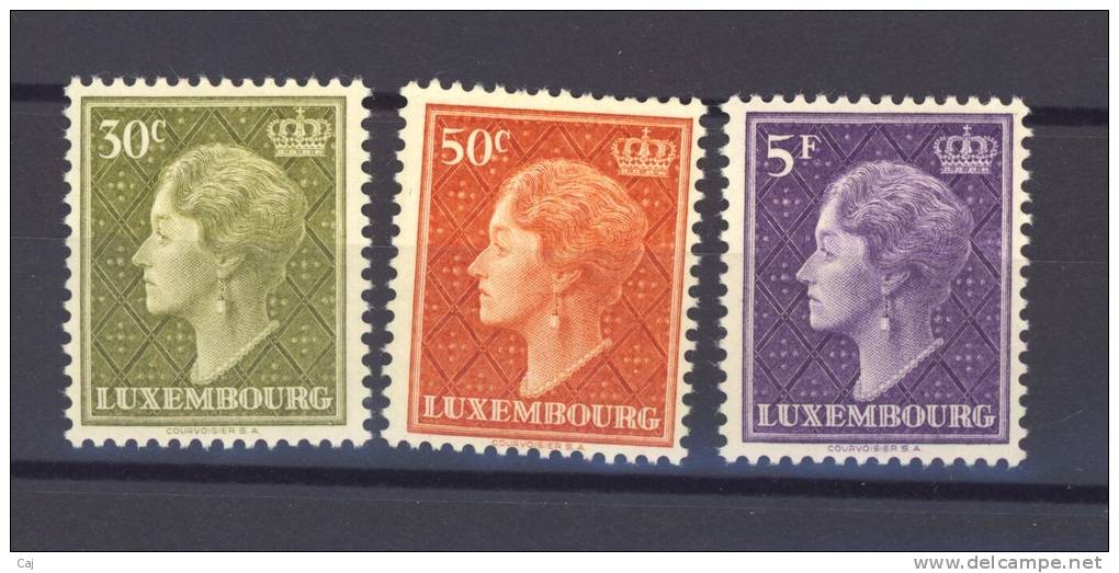 Luxembourg  -  1958  :  Yv  545-47  ** - Nuovi