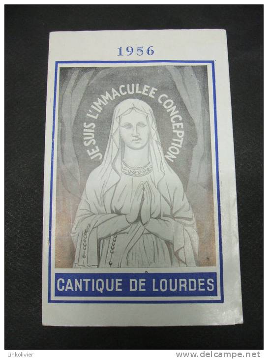 Image Pieuse, Dépliant : Cantique De Lourdes / Bijoux Fix - 1956 - Devotion Images