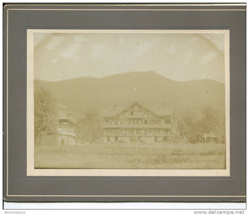 LEISSIGEN PRES INTERLAKEN SUISSE CHALET HOTEL PENSION  AOUT 1904 PHOTO PHOTOGRAPHIE ANCIENNE - Andere & Zonder Classificatie