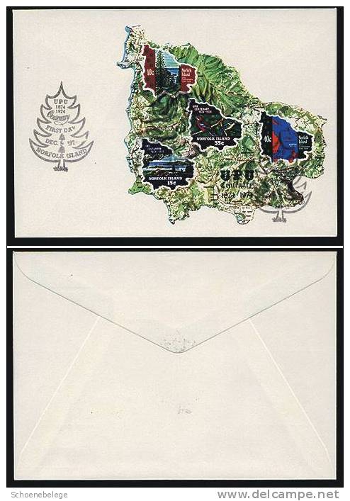 A1659) Norfolk Island First Day Cover UPU 1974 !! - Norfolkinsel