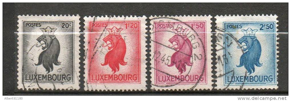 LUXEMBOURG   1945 N°360-64-65-66 - 1945 Heraldischer Löwe