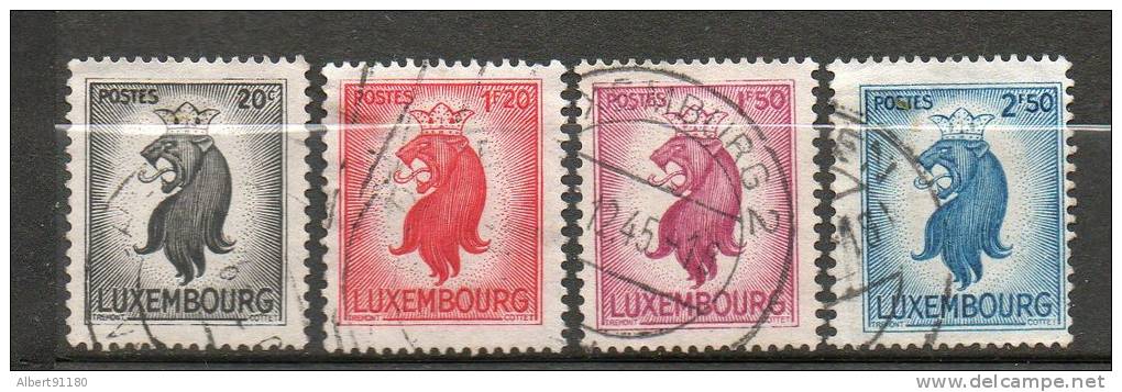 LUXEMBOURG   1945 N°360-64-65-66 - 1945 Leon Héraldico