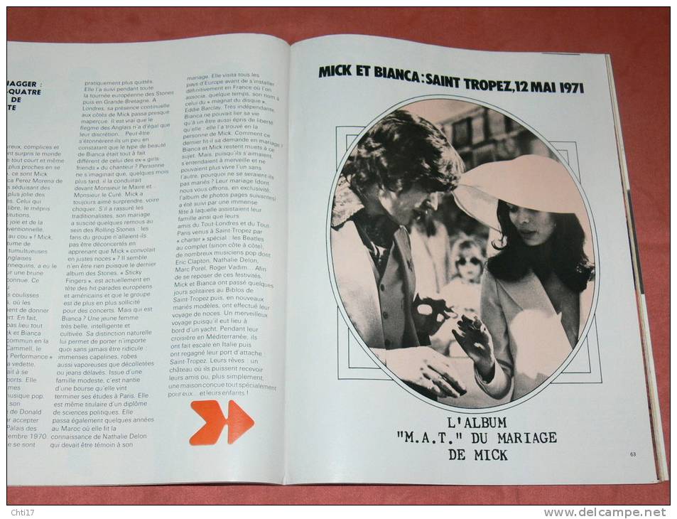 MLLE AGE TENDRE 1971 MAI   N° 81  MARIAGE DE MICK JAGGER BIANCA  / ROLLING STONES/ PAUL MC CARTNEY / JOHN LENNON - Muziek