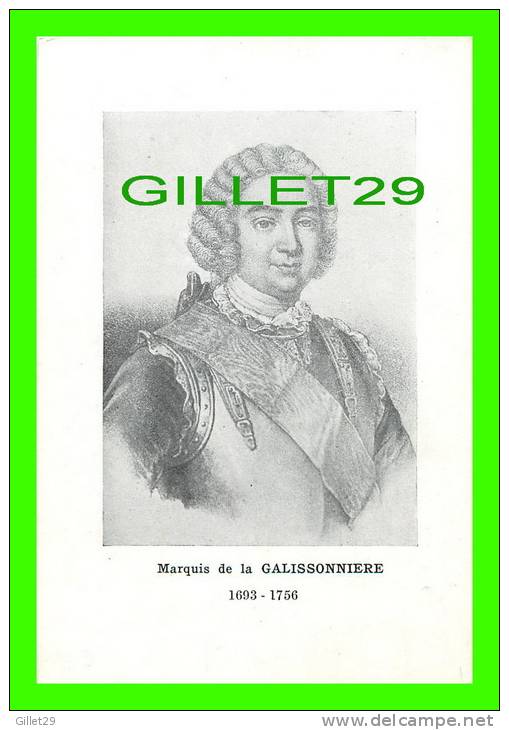FICHES ILLUSTRÉES - ROLAND-MICHEL BARRIN MARQUIS DE LA GLISSONNIÈRE (1693-1756) - L.- J. A. D. - - Historia