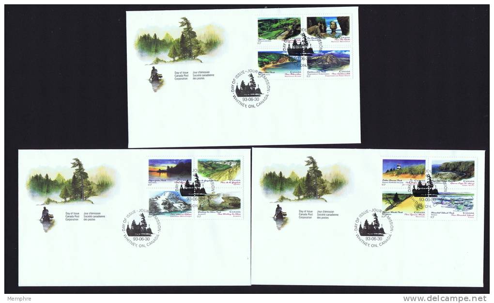 1993  Heritage Rivers  Sc 1472-83  On 3 Fdcs - 1991-2000