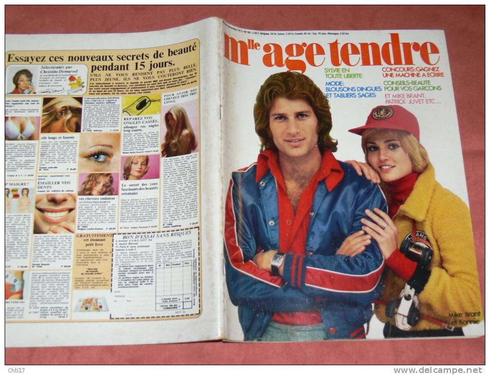 MLLE AGE TENDRE 1972  NOVEMBRE  N° 93  SYLVIE VARTAN / MIKE BRANDT / PATRICK JUVET - Musica