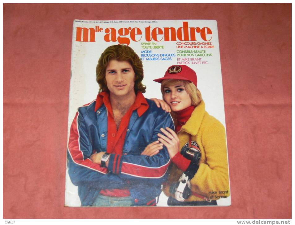 MLLE AGE TENDRE 1972  NOVEMBRE  N° 93  SYLVIE VARTAN / MIKE BRANDT / PATRICK JUVET - Musica