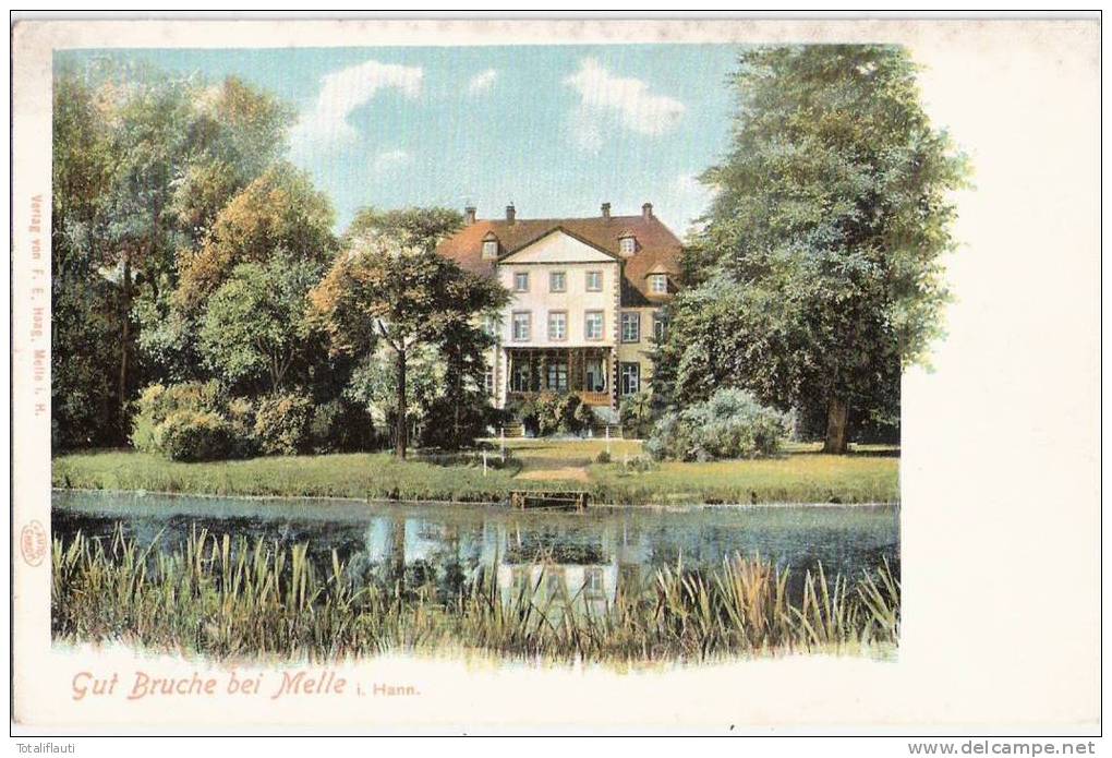 Gutshaus Bruche Bei Melle In Hannover Color Um 1905 Ungeteilte Rückseite Ungelaufen - Melle