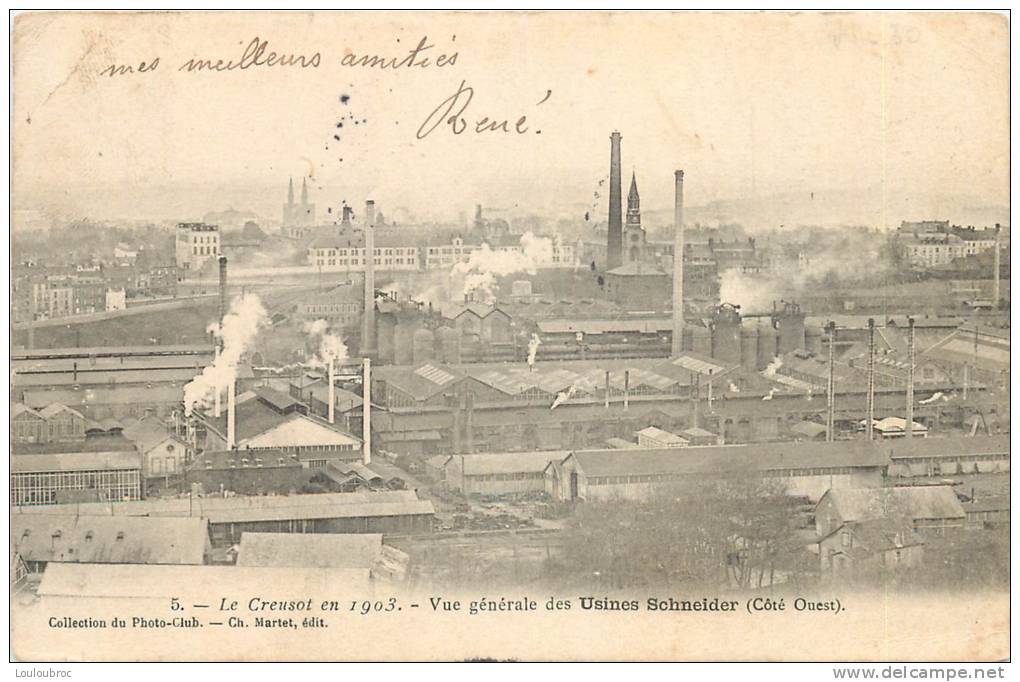 71 LE CREUSOT VUE GENERALE DES USINES SCHNEIDER - Le Creusot