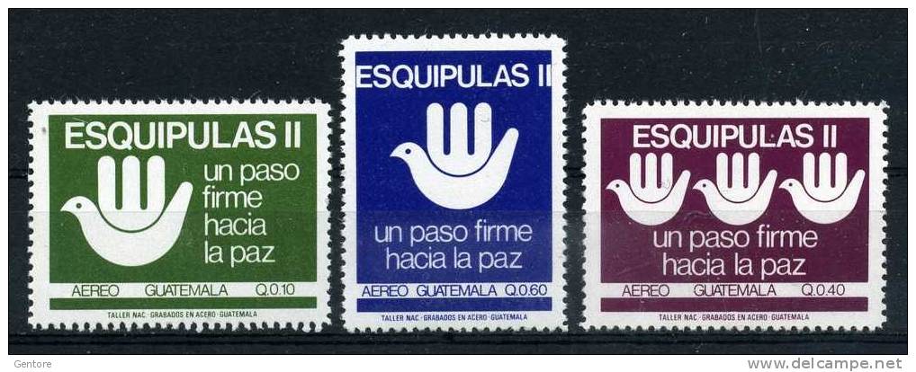 1988 GUATEMALA   Meeting Central America Yvert Cat N° Air 824/26  Absolutely Perfect MNH** - Guatemala