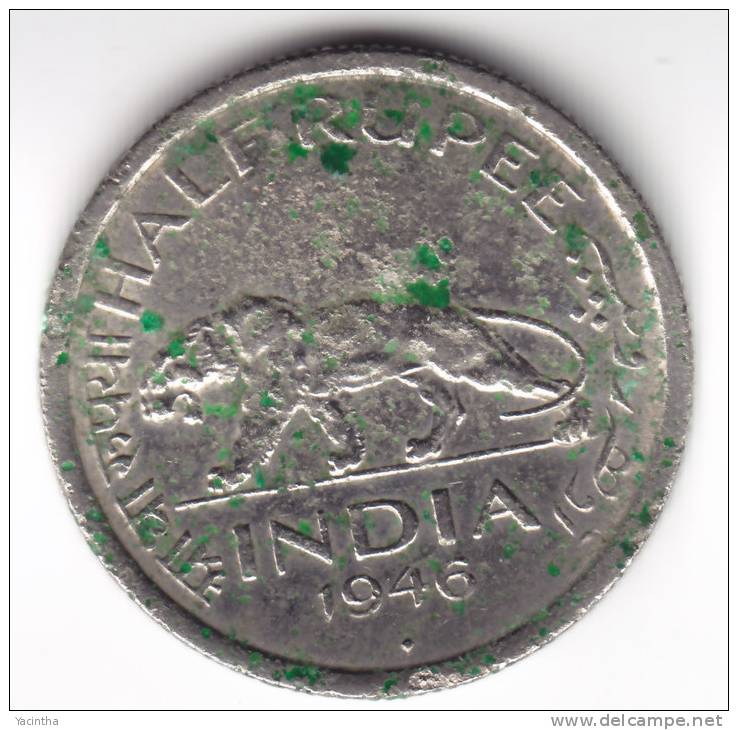 @Y@    BRITISH INDIA  1/2   Rupee 1946     (2225) - Inde