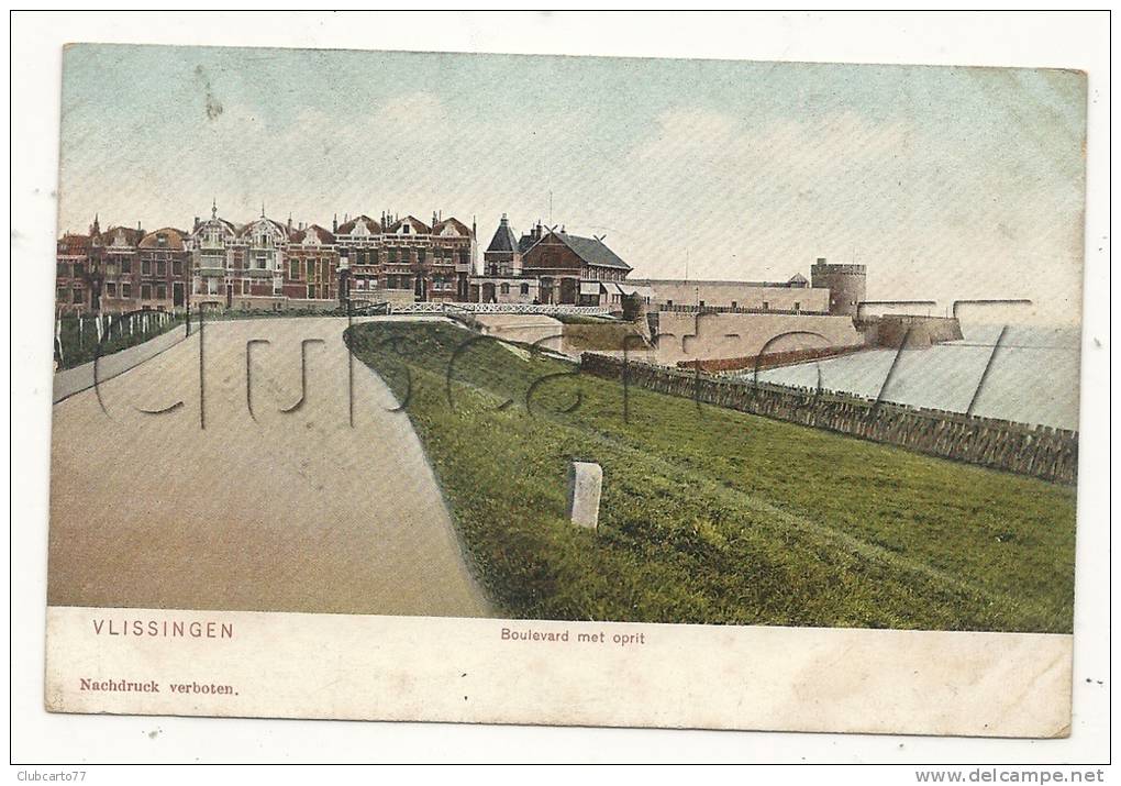 Flessingue Ou Vlissingen (Pays-Bas, Zeeland) : Boulevard Met Oprit Im 1905. - Vlissingen