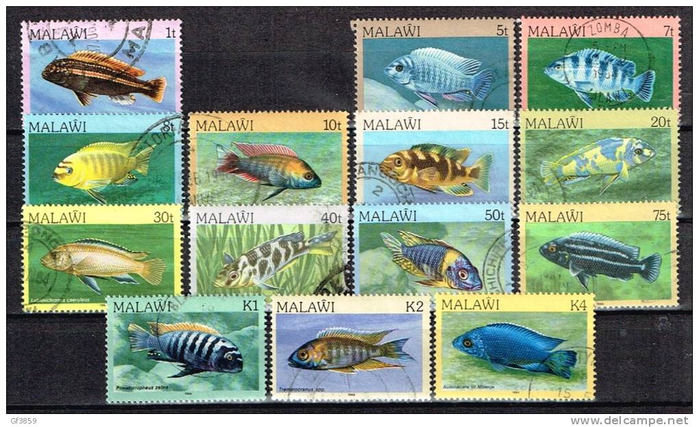 MALAWI /Oblitérés/Used/1984 - Poissons - Malawi (1964-...)