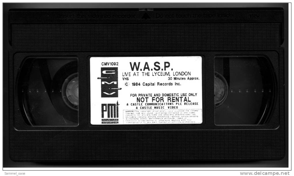 VHS Musikvideo Heavy Metal  -   W.A.S.P. Live At The Lyceum , London  -  Von EMI 1985 - Concert & Music