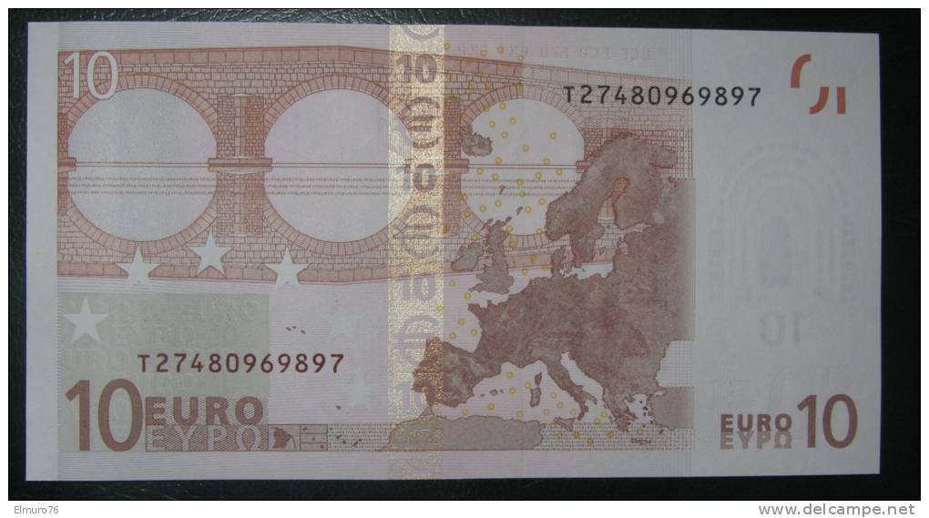 10 EURO K007I4 Ireland Serie T  Trichet Perfect UNC - 10 Euro