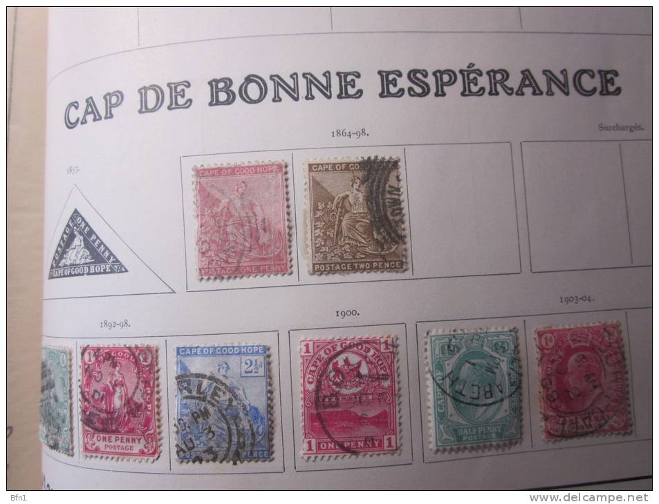 COLLECTION TIMBRES  ANGLETERRE CAP DE BONNE ESPERANCE   DEBUT 1864 OBLITERES  AVEC CHARNIERES - Cap De Bonne Espérance (1853-1904)