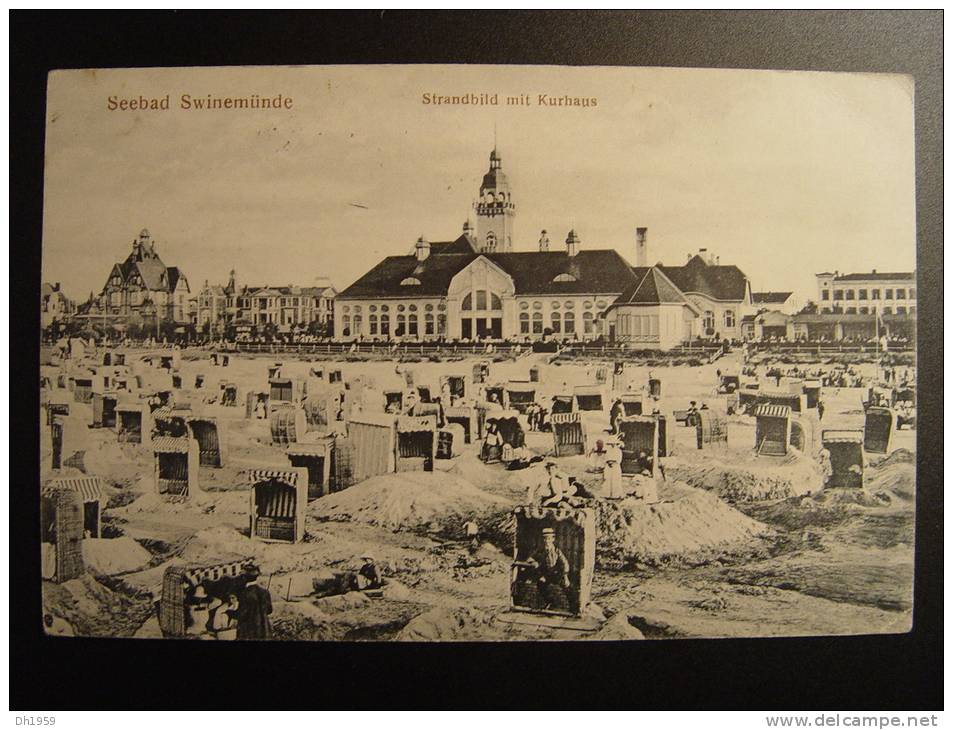 SEEBAD SWINEMÜNDE STRANDBILD MIT KURHAUS Pour HAGUENAU - Pommern