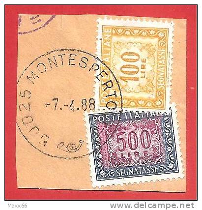 ITALIA REPUBBLICA USATO - 1955 - SEGNATASSE - Cifra E Decorazioni, Filigrana Stelle - £ 100 + 500 - S. S119 + S120 - Impuestos