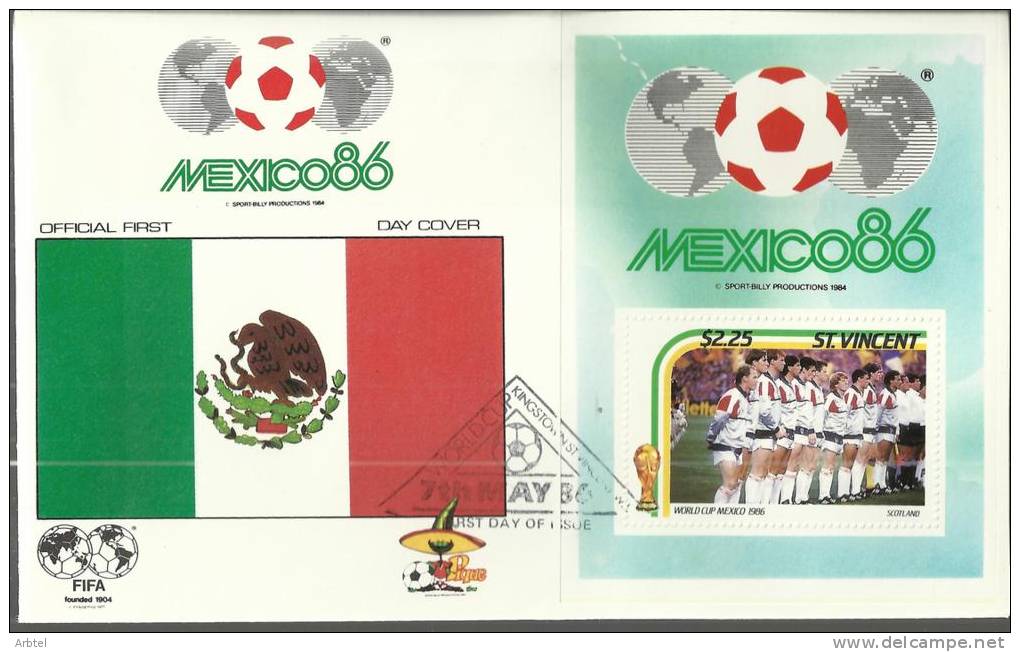 ST VINCENT SPD   MUNDIAL DE FUTBOL MEXICO 86  EQUIPO SCOTLAND - 1986 – Mexico