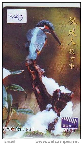 Télécarte Japon OISEAU * VOGEL (3493) PHONECARD JAPAN * TELEFONKARTE * MARTIN PECHEUR * KINGFISHER * BIRD * EISVOGEL - Other & Unclassified