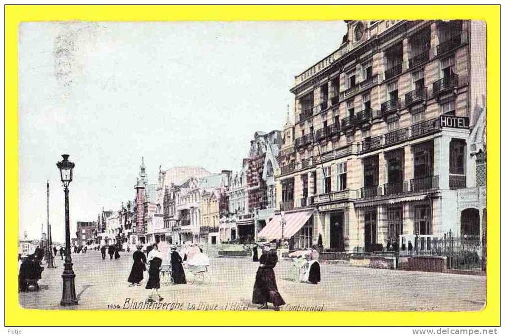 * Blankenberge - Blankenberghe (Kust) * (Aqua Photo Paris - 1934) La Digue Et L'hotel Continental, Landau, Animée, CPA - Blankenberge