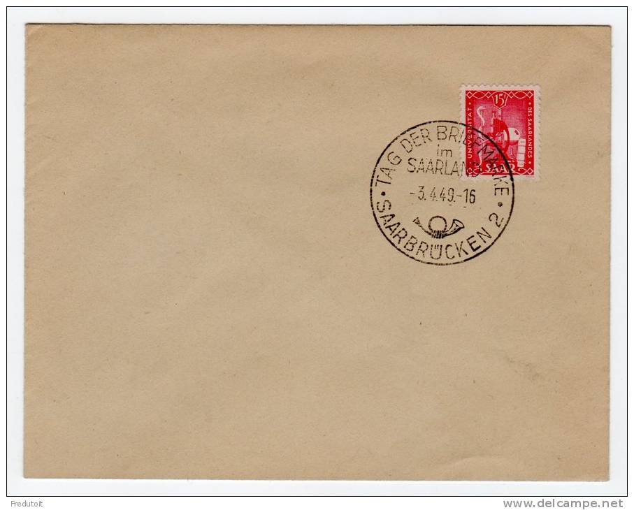 SARRE - FDC  - N°264   Du  3/4/1949  - Tag Der Briefmarke - FDC