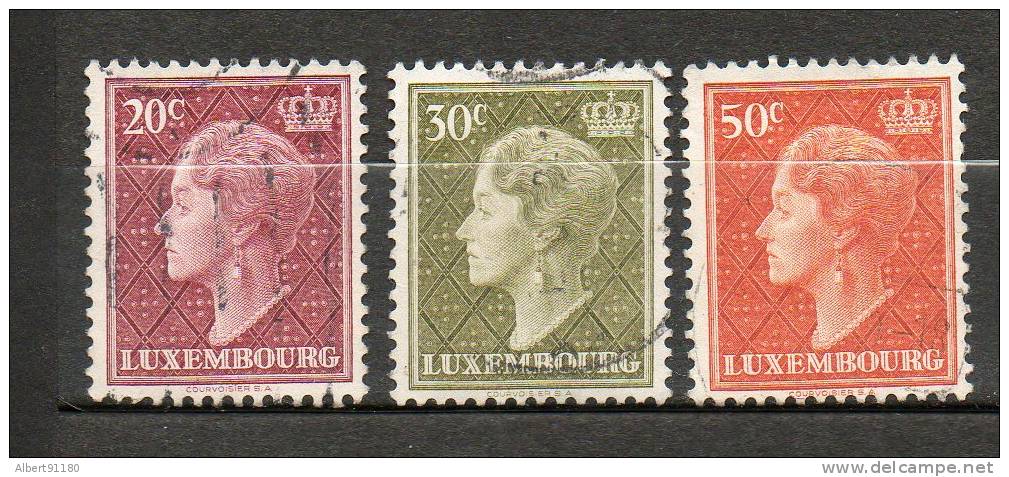 LUXEMBOURG  Gde Duchesse Charlotte 1958 N°544a-545-546 - Used Stamps