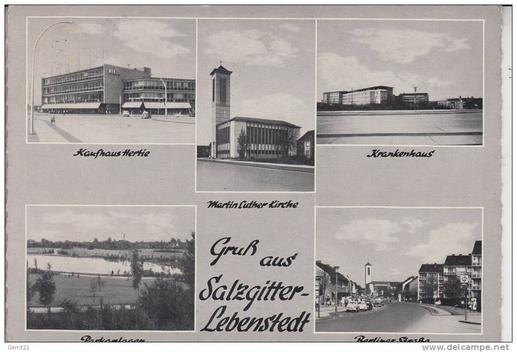 3320 SALZGITTER - LEBENSTEDT, Mehrbildkarte 1963, Briefmarke Fehlt - Salzgitter