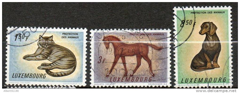 LUXEMBOURG  Protection Des Animeaux 1961 N°596-97-98 - Gebruikt
