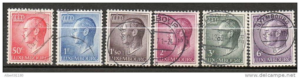 LUXEMBOURG  Gde Duc Jean1965-66 N°661-62-63-64-65-67- - Gebruikt