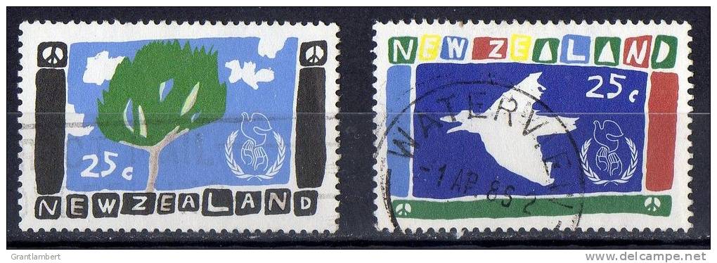 New Zealand 1986 Peace Set Of 2 Used - Used Stamps