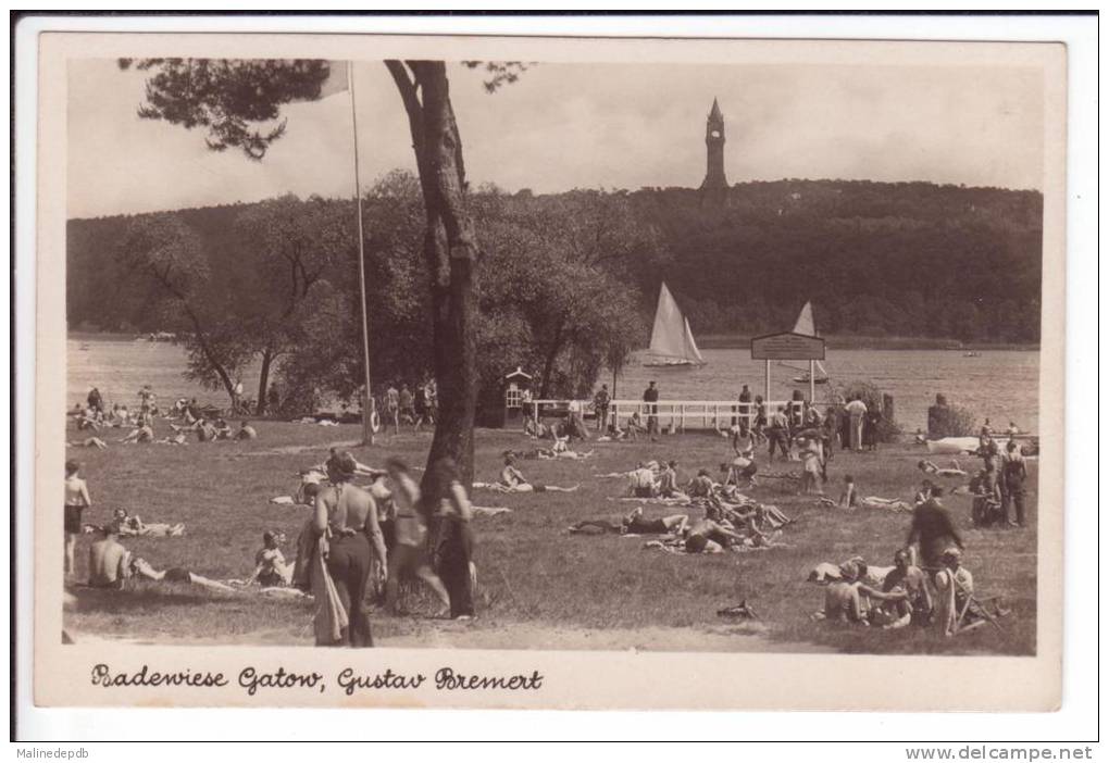 CP - BERLIN -Très Animée - Dans La Forêt Repos Sur L'herbe Au Bord De L'eau - Voiliers - GUSTAV BREMERT - Gatow