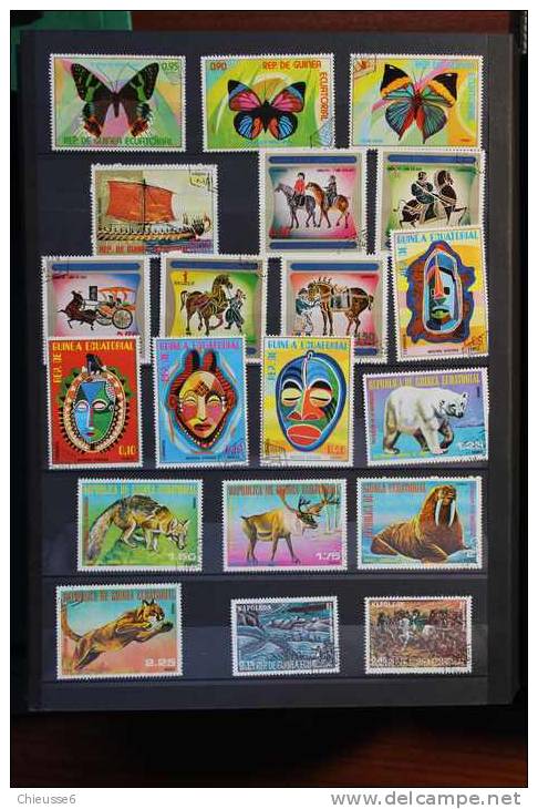 AC135 - Guinée Equatoriale - lot + 500 timbres.