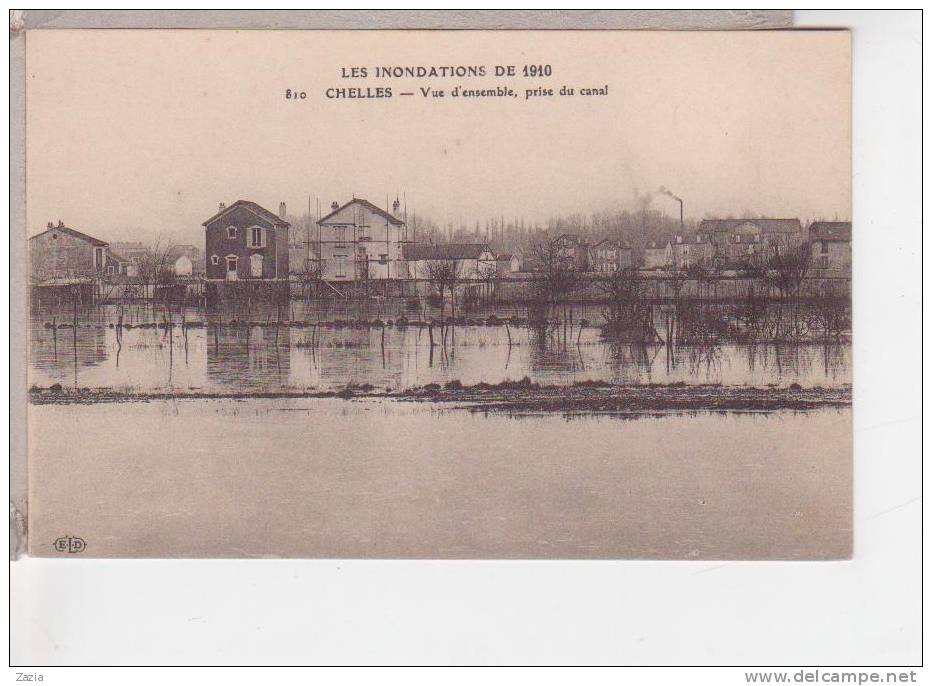 77.078/CHELLES - Vue Ensemble Prise Du Canal - Inondations 1910 - Chelles