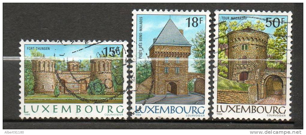 LUXEMBOURG  Fortifications 1986 N°1103-04-05 - Gebraucht