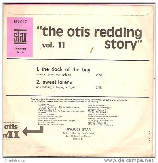 Otis Redding 45t. SP *the Dock Of The Bay* - Soul - R&B