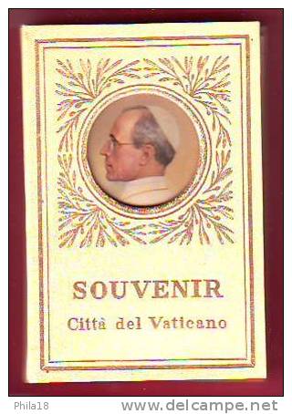 PHILATELIE LIVRET AVEC TIMBRES MONNAIES SOUVENIR CITTA DEL VATICANO 50 CENTISIMO 1 LIRE 2 LIRE 1942  PIE XII - Vatican