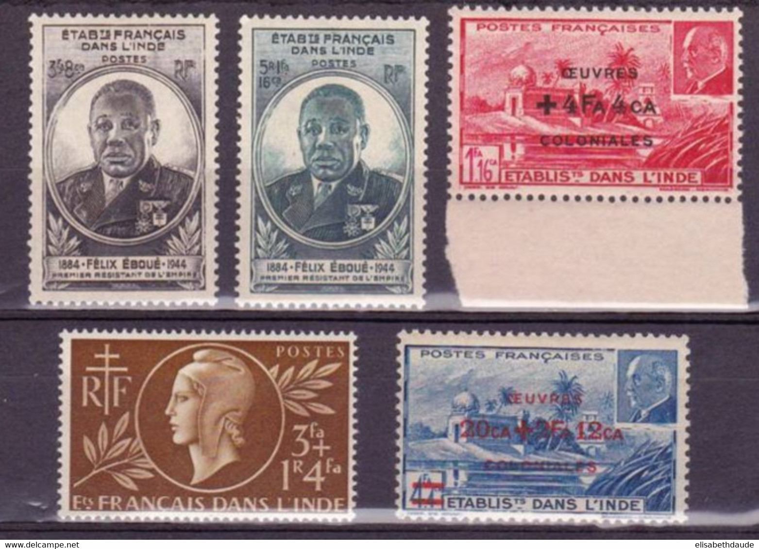 INDE - 1944/45 ANNEES COMPLETES - YVERT N°231/235 * MLH - COTE = 5.75 EUR. - FRAIS DE PORT OFFERT > 5 EUR ! - Unused Stamps