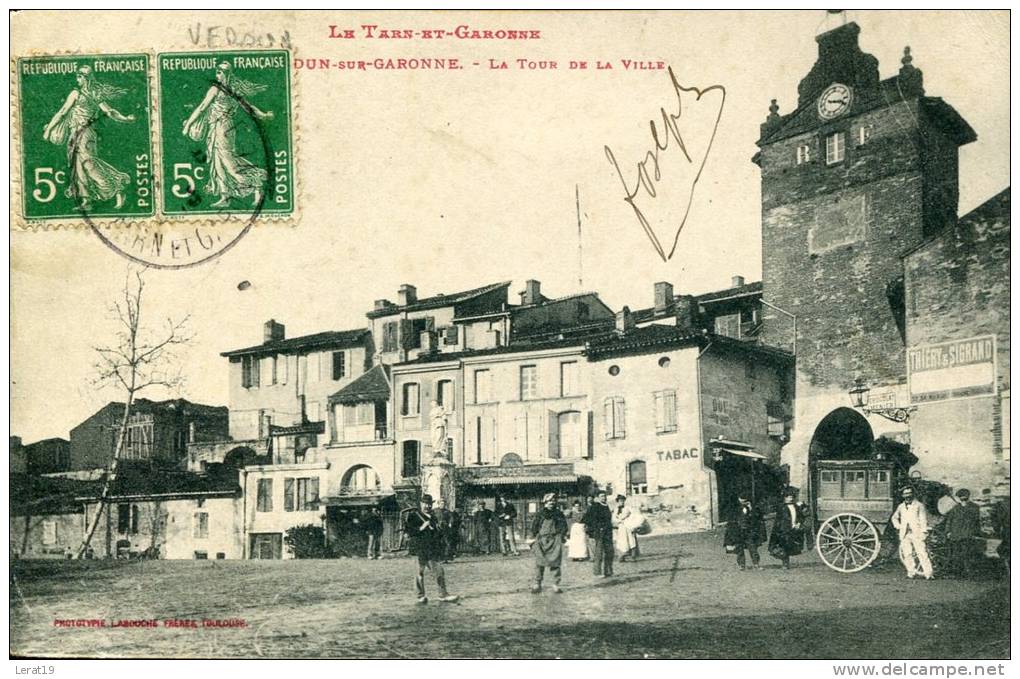 82--TARN ET GARONNE--VERDUN SUR GARONNE   LA TOUR DE LA VILLE     ECRITE‹(•¿• )› - Verdun Sur Garonne