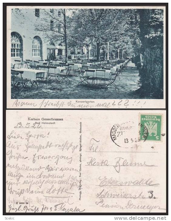 GERMANY HELMSTEDT KURHAUS GASUNDBRUNNEN KONZERTGARTEN POSTCARD - D1495 - Helmstedt