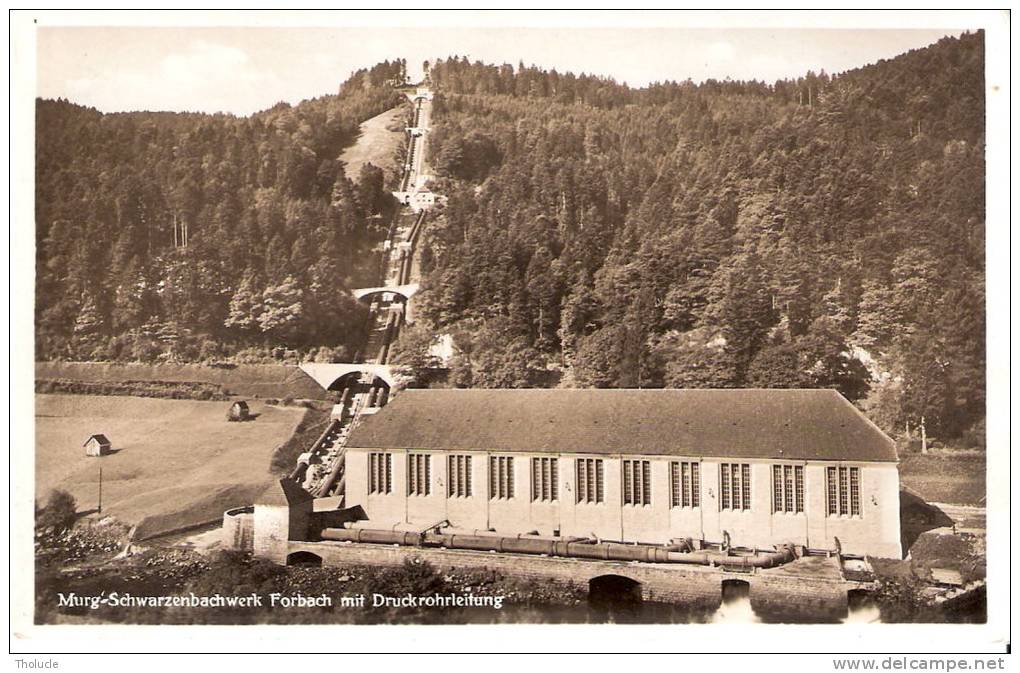 Forbach Im Murgtal-Murg-Scharzenbach Werk Mit Drukohrleitung-Pub. Hotel-Restaurant Willi Weiser  (voir Scan) - Forbach