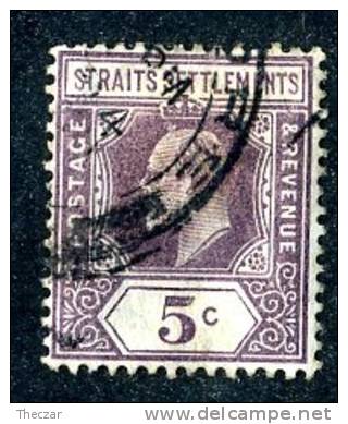 76)  STRAITS 1906  SG.# 130a Chalk (o) - Straits Settlements