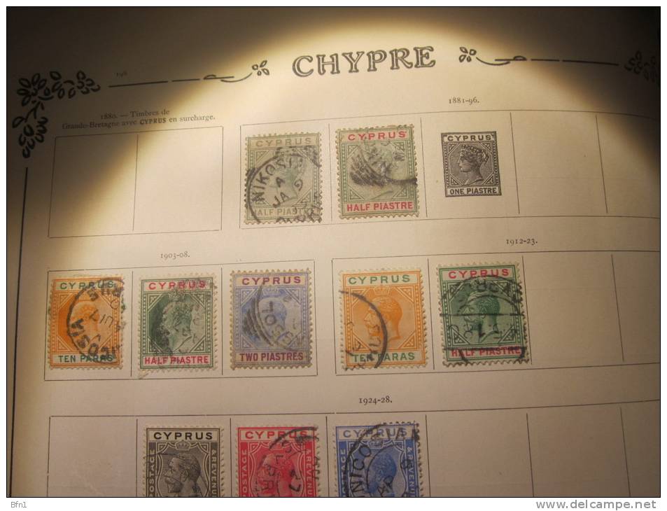 COLLECTION TIMBRES GRANDE BRETAGNE CHYPRE  DEBUT 1881  OBLITERES   VEC CHARNIERE - Cipro (...-1960)